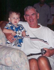 Granddad and Paul after dinner